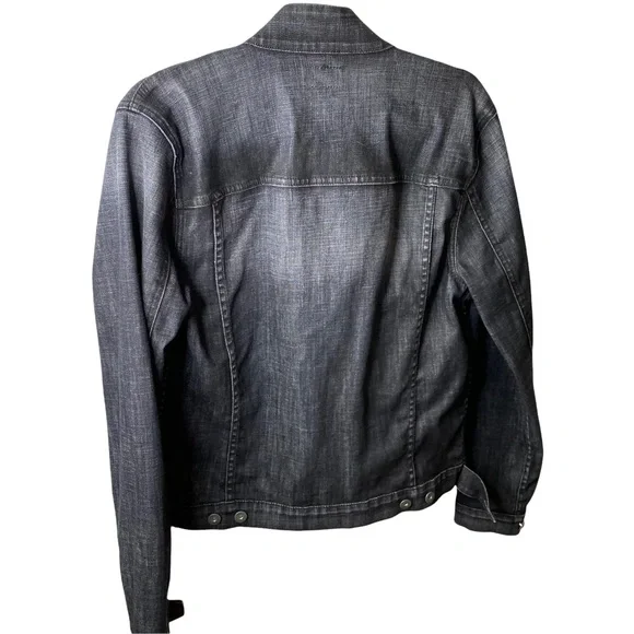 Hudson Jeans Moto Oversized Jacket Grey Black Denim Size Small - Picture 14 of 16